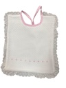 Babete de Bebê com Renda e Bordado
