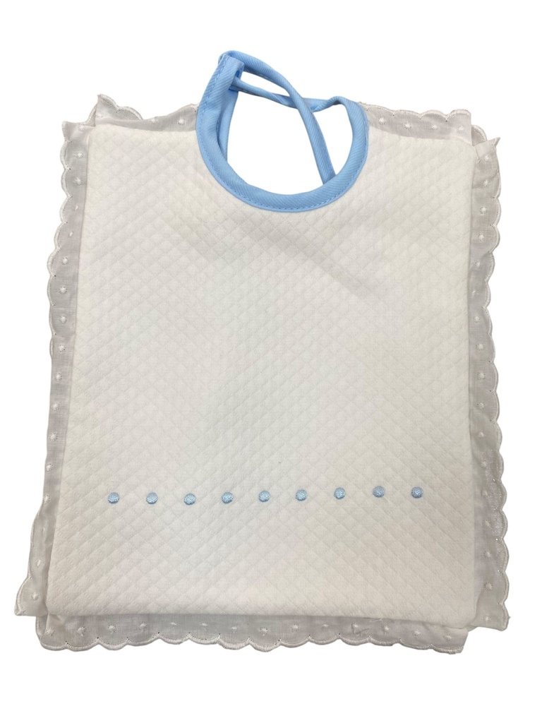 Babete de Bebê com Renda e Bordado