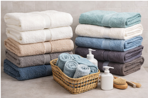 Conjunto Completo de Atoalhados (neutros e azuis)